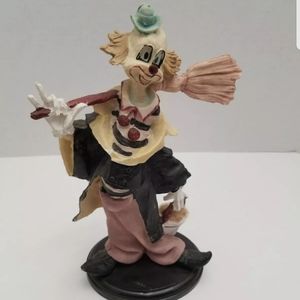 Vtg '91 Hobo Clown Carrying Broom Mop Bucket House Creepy